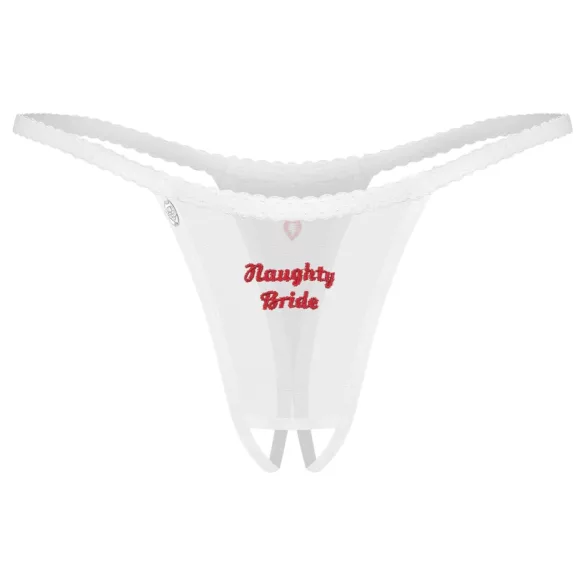 Obsessive Weddya Bride - stringi otwarte (białe)