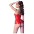 Chilirose CR 4491 - gorset z zamkiem - czerwony