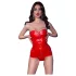 Chilirose CR 4491 - gorset z zamkiem - czerwony