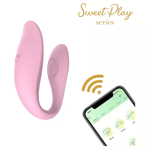 Sweet Play - wibrator dla par sterowany aplikacją (różowy)