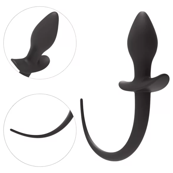 Wild Play - korek analny z ogonem - czarny