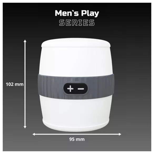Erospace Men's Play - dyskretny wibrujący masturbator dla mężczyzn (biały)