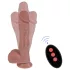 Erospace Natural Play - realistyczny wibrujący dildo z funkcją pchania i obrotu (kolor cielisty)