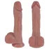 Erospace Natural Play - realistyczny wibrujący dildo z funkcją pchania i obrotu (kolor cielisty)