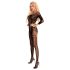 Livco Monata - bodystocking siateczkowy w abstrakcyjne wzory - czarny - S-L