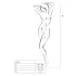 Passion BS011 - komplet siateczkowy z wzorem - czarny - S-L