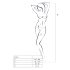 Passion BS013 - siateczkowy zestaw w paski (czerwony) - S-L