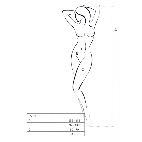 Passion - komplet erotyczny siateczkowy - biały - S-L