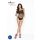 Passion BS035 - siateczkowe body z otwartą górą i ramiączkami (czarne) - S-L