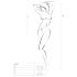 Passion BS035 - body z siateczką i ramiączkami (biały) - S-L