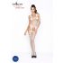 Passion BS038 - białe zygzakowate siateczkowe body - S-L
