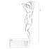 Passion BS057 - zestaw siatkowy z zygzakiem (czerwony) - S-L