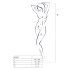 Passion BS059 - komplet erotyczny z siateczki - czarny - S-L