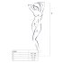 Passion BS060 - komplet z siateczki w romby (czarny) - S-L