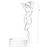 Passion BS061 - kwiatowy zestaw siateczkowy (czerwony) - S-L