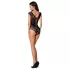 Passion BS064 - otwarty czarny siateczkowy body (S-L)