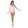 Passion BS064 - otwarty ażurowy body (biały) - S-L