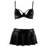 Zestaw Passion Deby - stanik z mini spódniczką (czarny) - L/XL