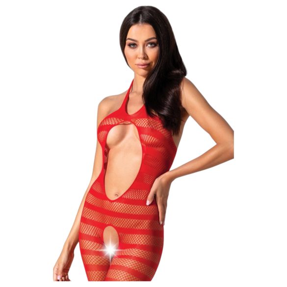 Passion BS081 - czerwony kombinezon z halsen - S-L