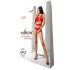 Passion BS083 - ażurowe, otwarte body - czerwone (S-L)