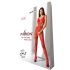 Passion - bodystocking otwarty z wzorem mozaiki - czerwony - S-L