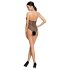 Passion BS087 - przezroczyste koronkowe body (czarne) - S-L