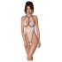 Passion Chika – otwarte body (kremowe) - 2XL/3XL