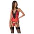 Passion Peonia - top i stringi (czerwone)