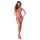 Passion - bodystocking otwarty siateczkowy czerwony S-L