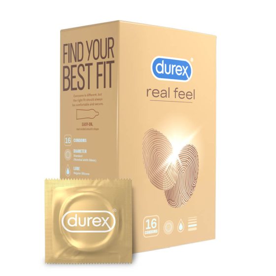 Durex Real Feel - prezerwatywa bez lateksu (16 sztuk)