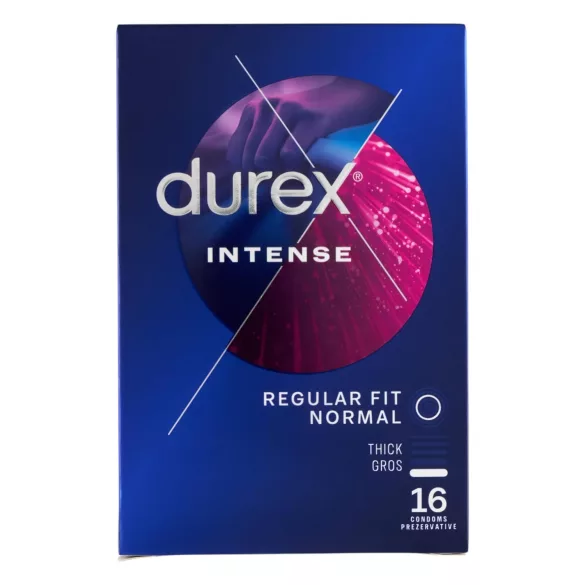 Durex Intense - prezerwatywy prążkowane i punktowe - 16 sztuk
