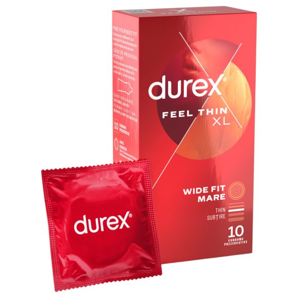 Durex Feel Thin XL - naturalne doznania prezerwatywy (10 szt.)