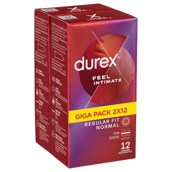 Durex Feel Intimate - cienkościenne prezerwatywy zestaw (2x12 szt.)