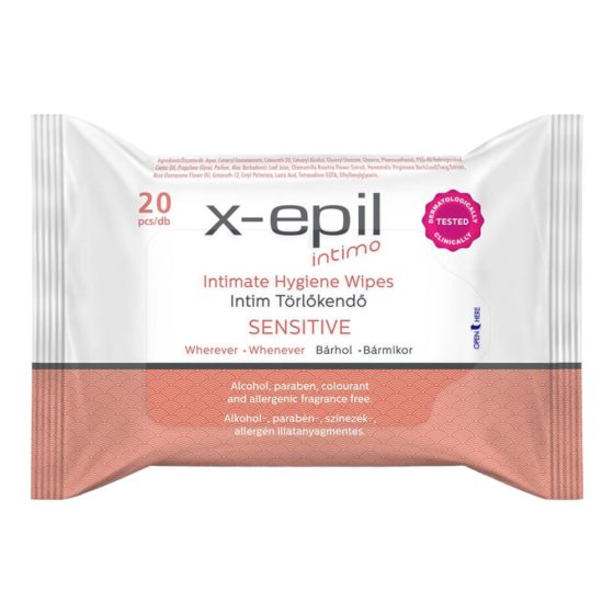 X-Epil Intimo Sensitive - chusteczki intymne (20szt)