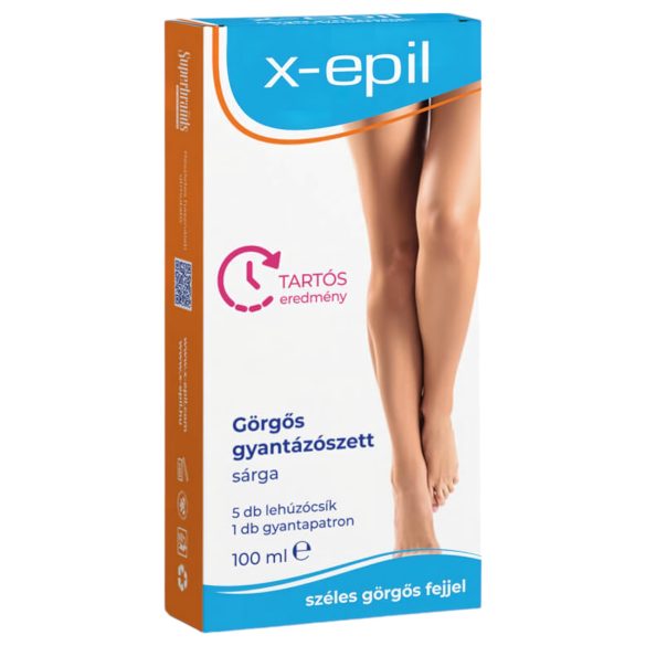 X-Epil - zestaw do depilacji rolkowej - żółty