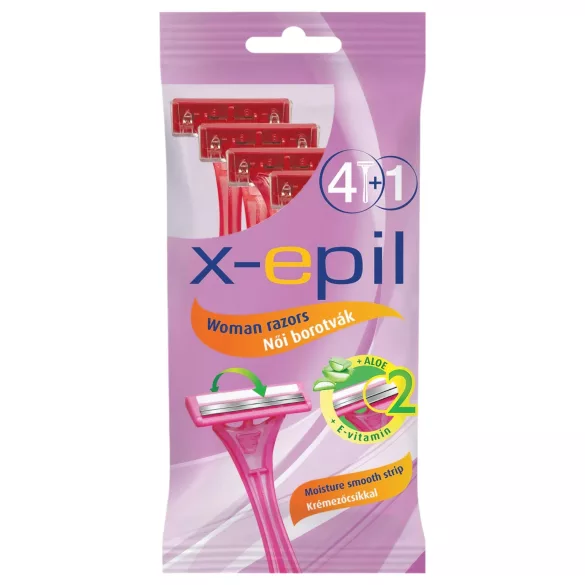 X-Epil - maszynka jednorazowa damska 2 ostrza - 5 sztuk