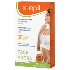   X-Epil - plastry z woskiem do twarzy hipoalergiczne - 12 sztuk