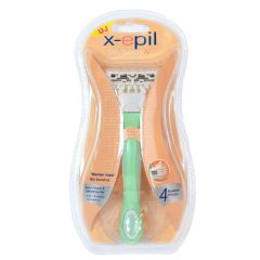   X-Epil Silky Smooth - maszynka do golenia dla kobiet z wymiennymi głowicami (4 ostrza)