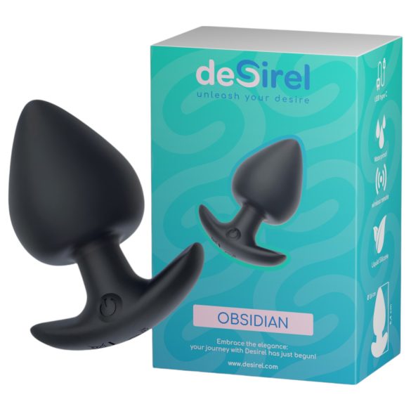 Desirel Obsidian - sprytny wibrator analny (czarny)