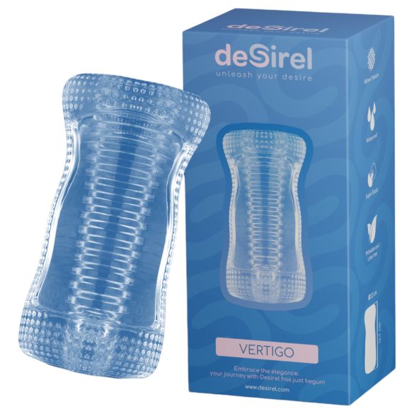 Desirel Vertigo – masturbator z żebrowanym wnętrzem (przezroczysty)