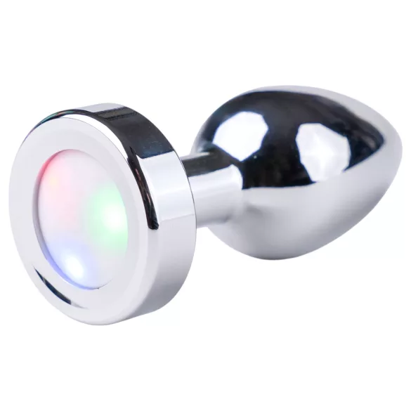 Desirel - analny korek świecący - mały - srebrny