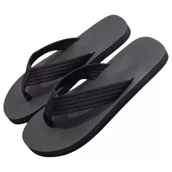 Flip-flop - klapki - wzór penis - czarne