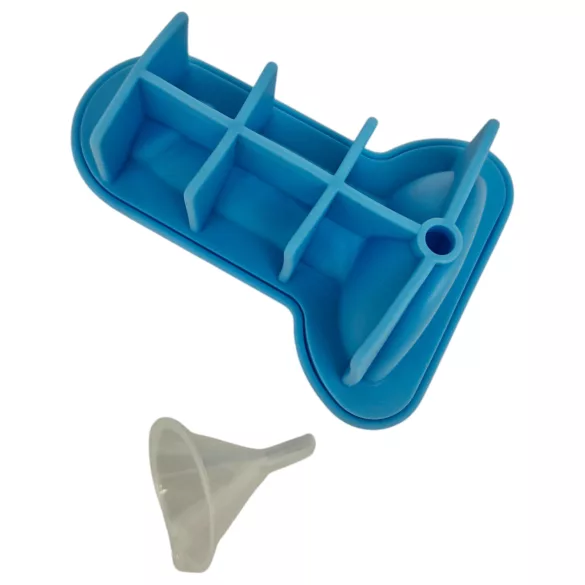 Dildo - foremka do lodu - kształt penisa - silikon - niebieski