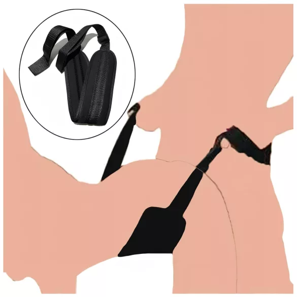 Lonely - pas BDSM - regulowany pas do seksu - czarny