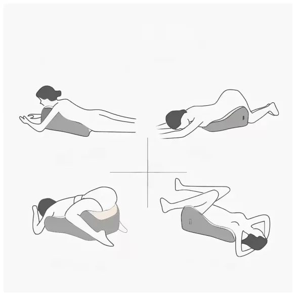 Desirel Magic Pillow - poduszka z pianki memory z uchwytem na dildo (różowa)