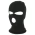 Balaclava - maska erotyczna z 3 otworami - dzianina - czarna