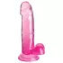 King Cock Clear 7 - dildo z jądrami - realistyczny - różowy