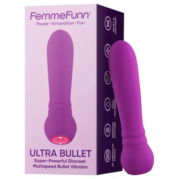 FemmeFunn - wibrujący pocisk mini - silny - silikon fioletowy
