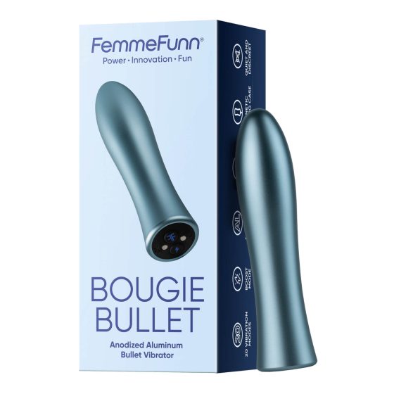 FemmeFunn Bougie - wibrator prętowy premium z anodyzowanego aluminium (srebrny)