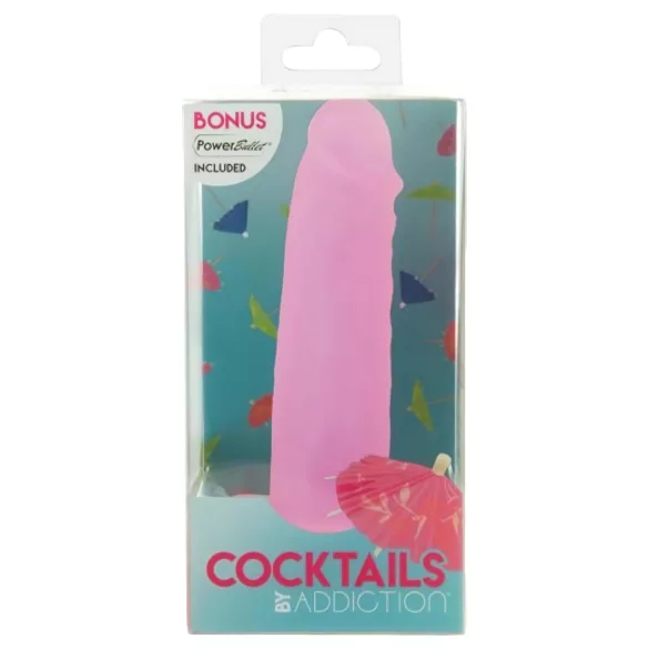Addiction Coctails - dildo z przyssawką - różowy
